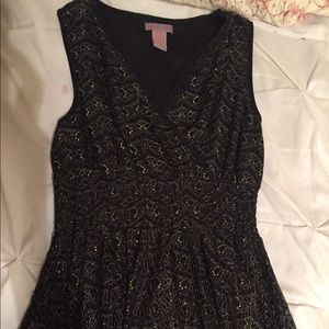 Black and gold dress