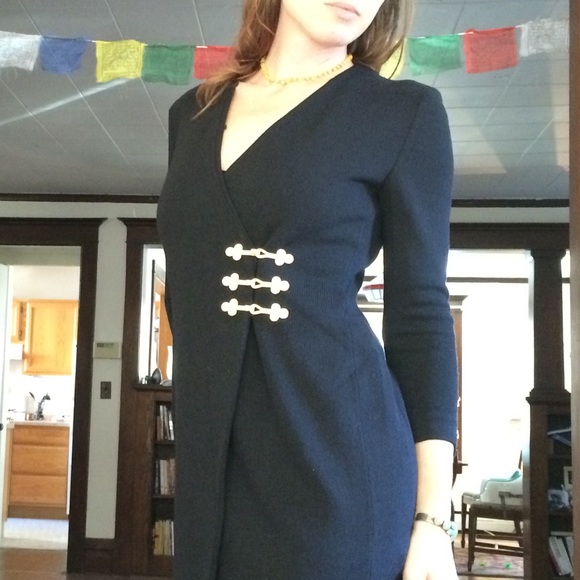 Vintage St. John Evening Knit Dress Marie Grey