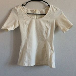 White fitted top