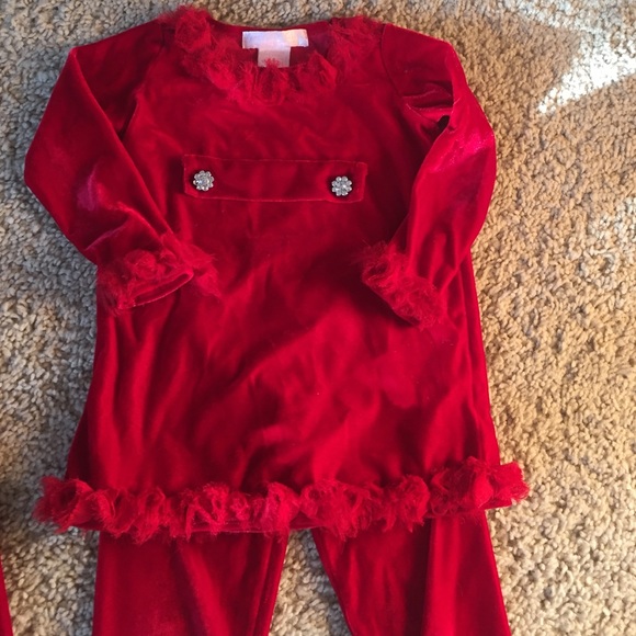 Greggy Girl velvet top and pant size 3t