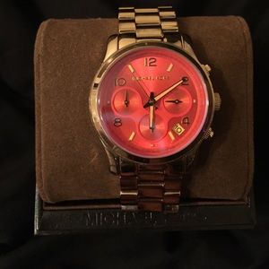Michael Kors Runway Orange Watch.