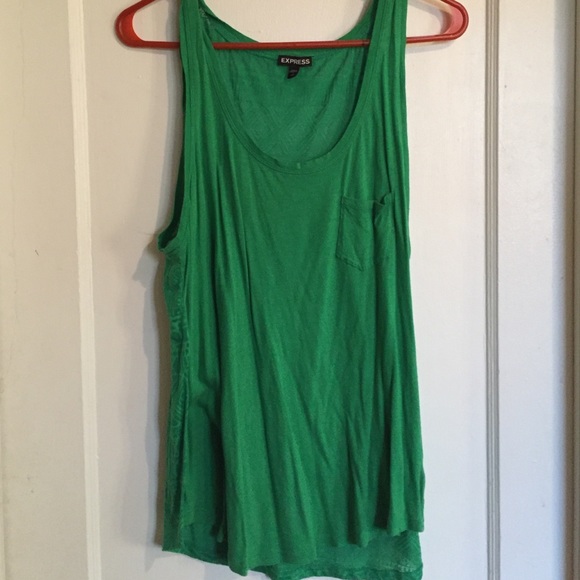 Green large express tank top