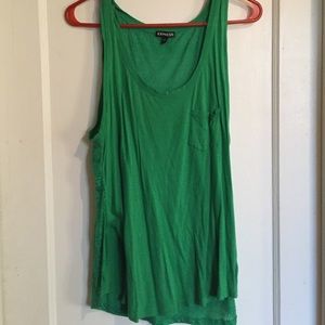 Green large express tank top