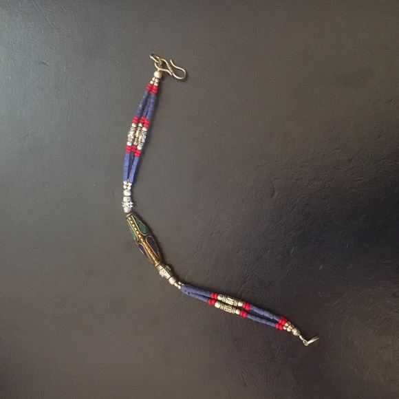 Real Lapis beads bracelet ethnic bracelet