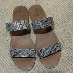 Merona two strap snake skin sandal