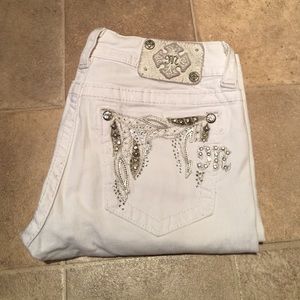 Miss Me Jeans- white/sparkly