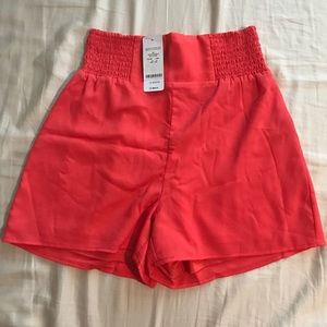Bebe Smocked High Waist Short