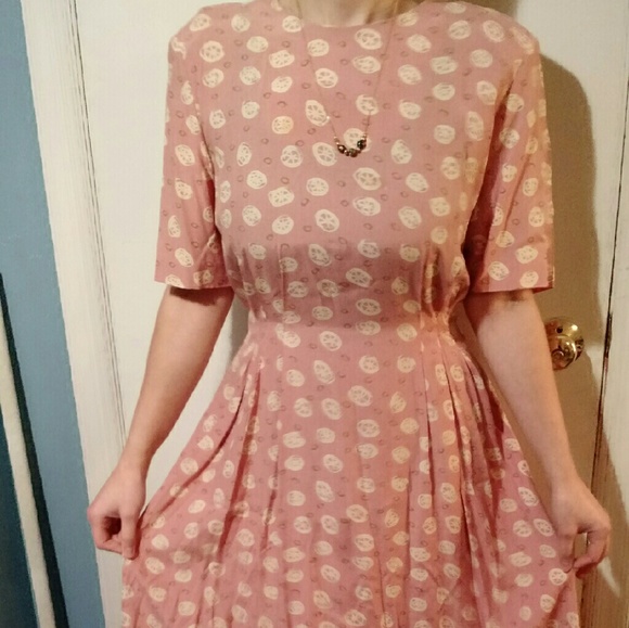 Pink patterned dress