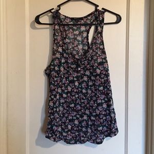 Floral racerback tank top