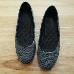 COACH AND FOUR Black and White Flats - Shoes