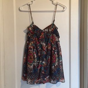 Colorful spaghetti strap tank top
