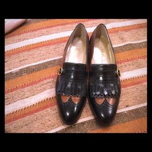 Ferragamo loafers, Navy and Brown