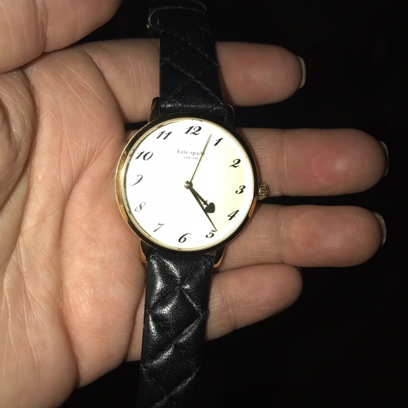 ♠️Kate Spade ♠️ Black n Gold leather Watch