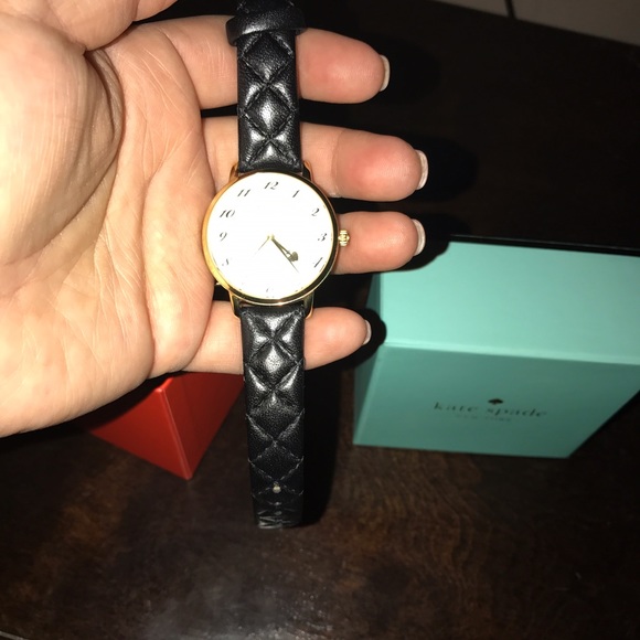 ♠️Kate Spade ♠️ Black n Gold leather Watch main image 4