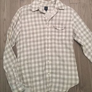 Gray and White Men's Dress Shirt