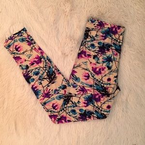 Water color printed leggings OS
