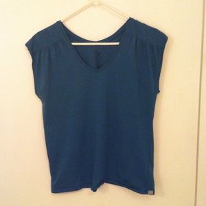 Green Ruched Shoulder Sleeveless Top