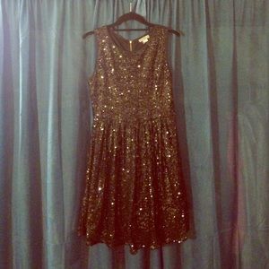 Black sequin party dress
