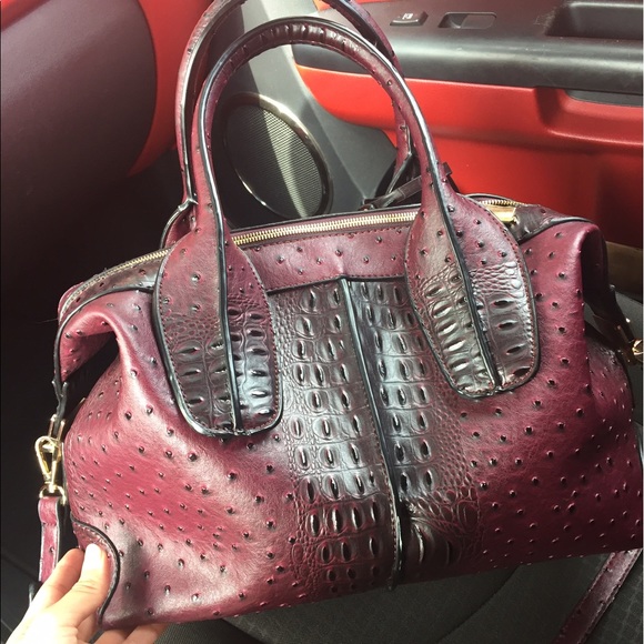 RESTOCKING SOON--Ostrich Satchel Handbag - Picture 8 of 8