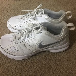 White cheerleading or nurse shoes