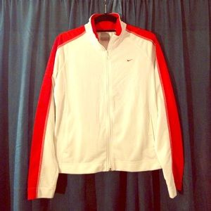Nike red & white athletic jacket