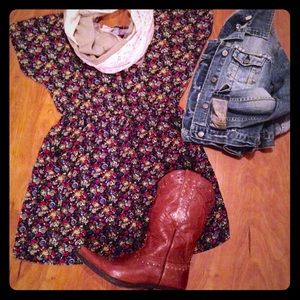 Patterned pocket shirt/dress.