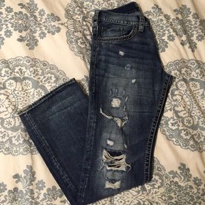 Men's Silver Bootcut Jeans