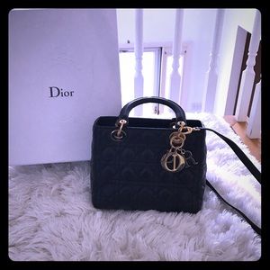 Black lambskin leather Christian Dior handbag