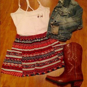 SOLD Aztec Pocket Skirt