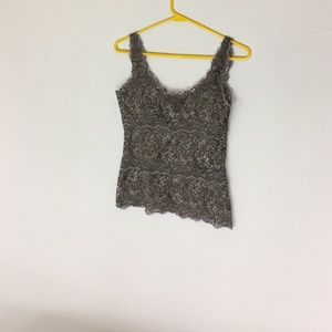 Brand NEW JOSIE NATORI Parfait Lace Tank Top Small
