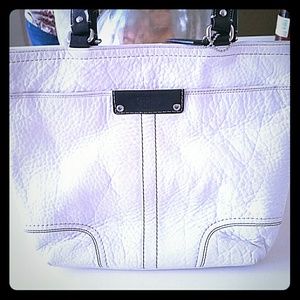 Coach White Cream Color Leather Purse