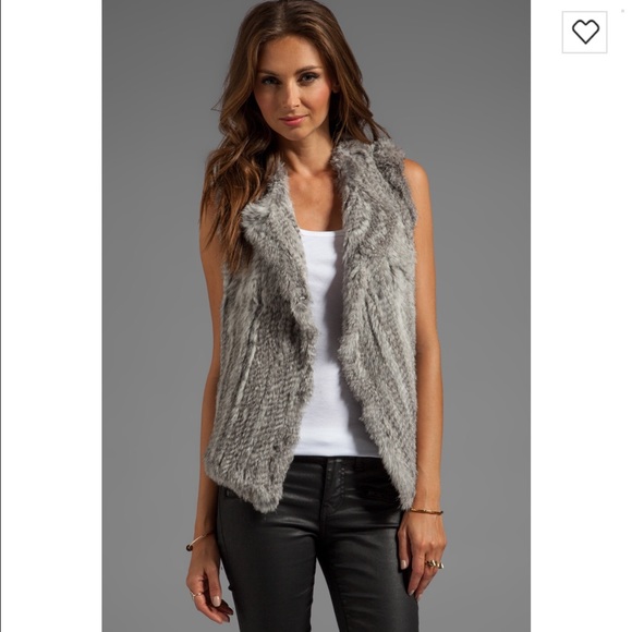 NWOT-super soft Joie rabbit fur vest