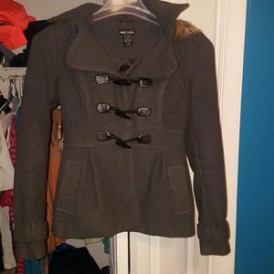 Gray pea coat