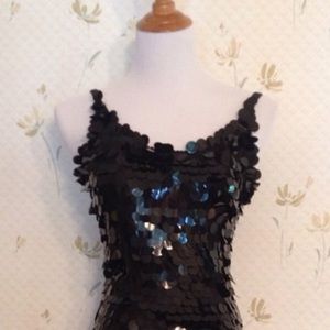 ⬇️ Vintage 1960's Black Sequin Dress, Mod, GOGO ⬇️ Vintage 1960's Black Sequin Dress, Mod, GOGO