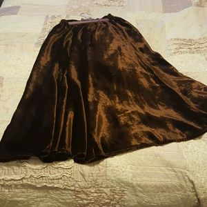 Crushed velvet skirt