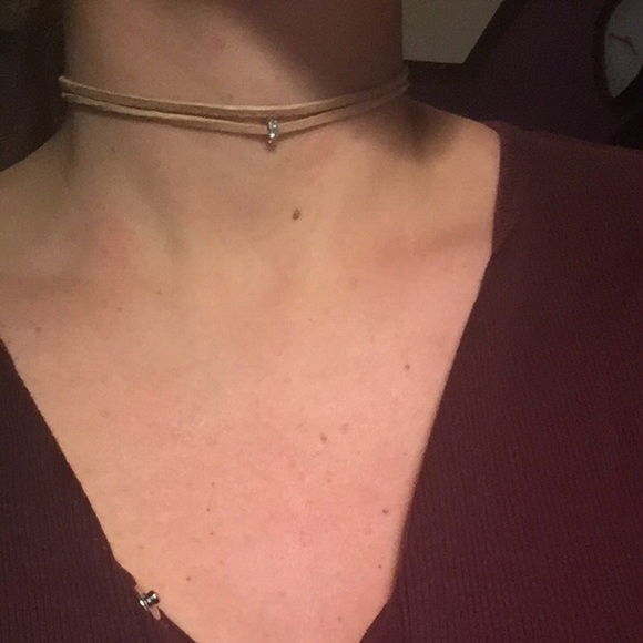 Swarovski crystal genuine leather adjusting choker