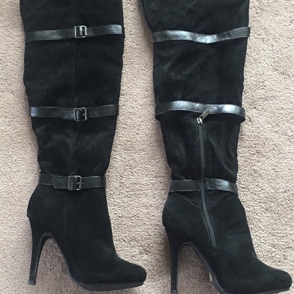 Suede over the knee boots