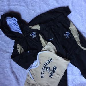 Pittsburgh Penguins warmup suit and onesie