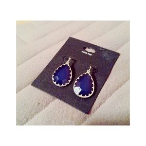 Blue stone earrings