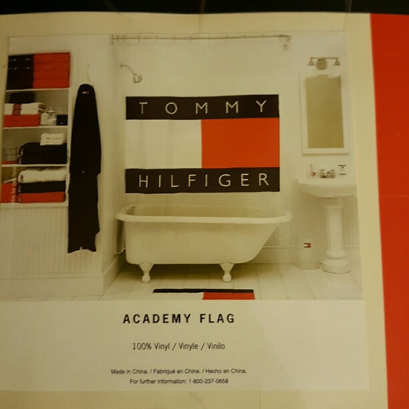 Tommy Hilfiger Accessories Academy Flag Vinyl Shower Curtain
