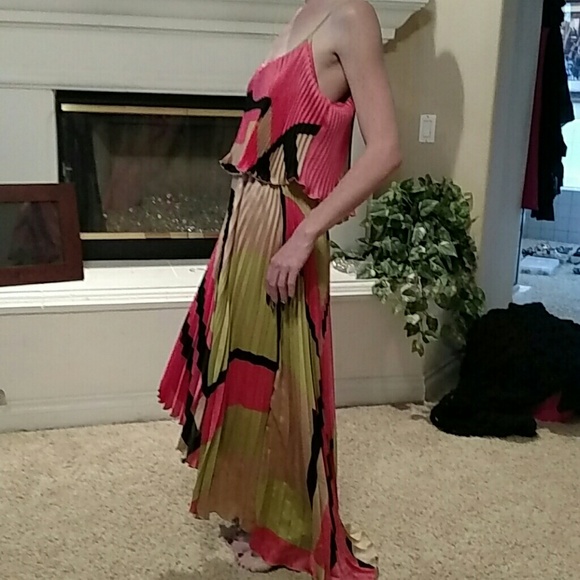 Silky pleated dress
