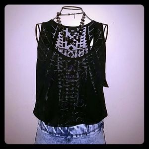 MOSSIMO See- through Black Top