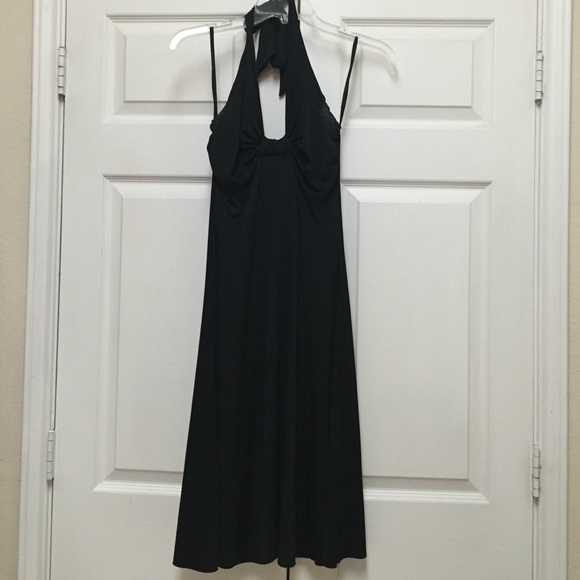 Classic Black Halter Dress