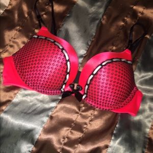Bright Red & Black Victoria's Secret Bombshell Bra