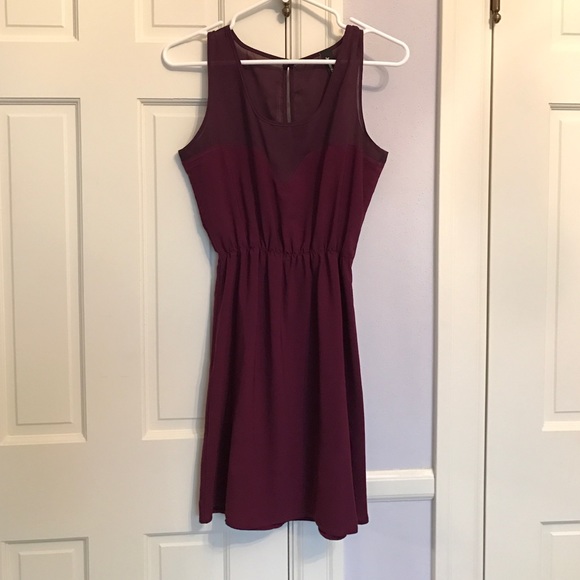 Sheer Neck Line Skater Dresd