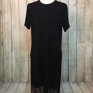 Black Dress W/ Mesh Accents