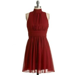 Modcloth Windy City Dress in Burgundy