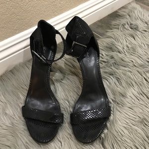 Calvin Klein snake print black heels