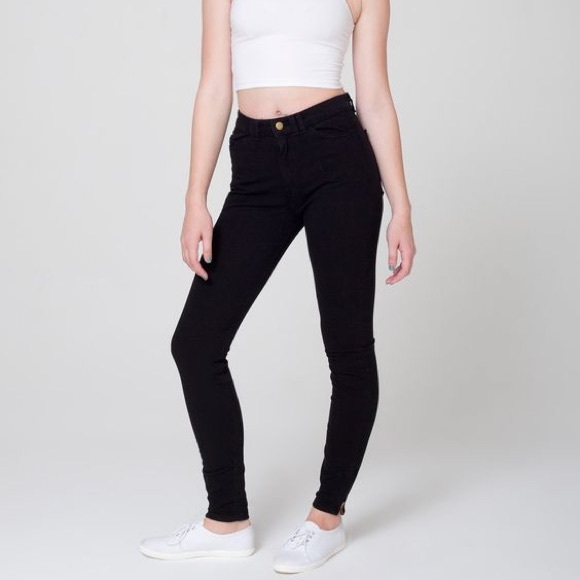 American Apparel high waist jeans w/ ankle zipper
