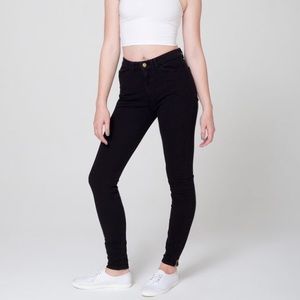 American Apparel high waist jeans w/ ankle zipper
